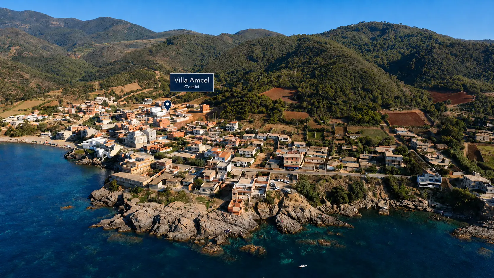 Villa Amcel vue du ciel